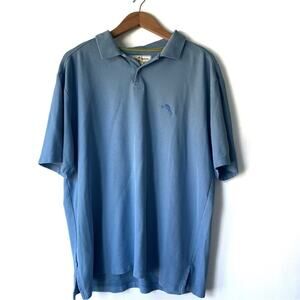 Tommy Bahama blue polo shirt collared short sleeve size extra large